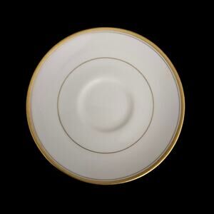 Theodore Haviland Oxford Saucers Set of 4 Gold Rim White Porcelain USA